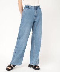 Jean wide leg taille basse en coton léger femme vue1 - GEMO(FEMME PAP) - GEMO