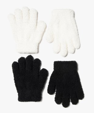 Gants fille en maille bouclette (lot de 2 paires) vue1 - GEMO (ENFANT) - GEMO