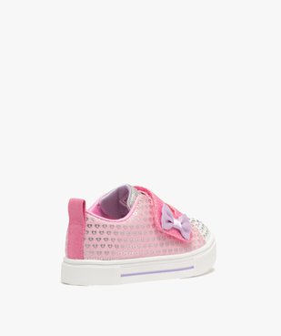 Baskets fille pailletées à scratch avec clous lumineux – Skechers Twinkle vue4 - SKECHERS - GEMO