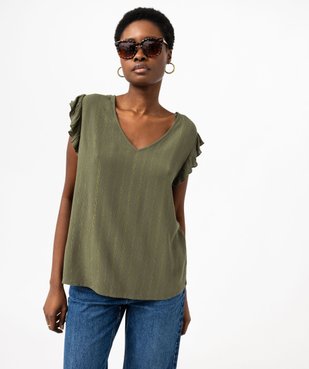 Blouse sans manches en viscose froissée femme vue5 - GEMO(FEMME PAP) - GEMO