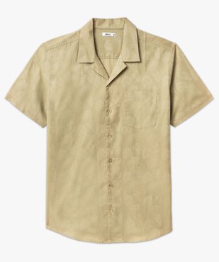 Chemise à manches courtes avec motifs ton sur ton homme vue4 - GEMO (HOMME) - GEMO