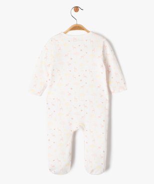 Pyjama en coton imprimé ouverture devant bébé fille vue4 - GEMO 4G BEBE - GEMO