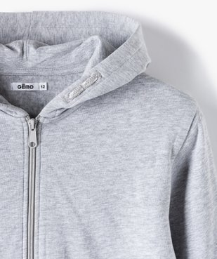 Sweat garçon à capuche avec fermeture zippée vue2 - GEMO (JUNIOR) - GEMO