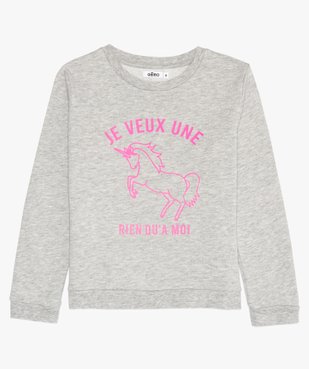 Sweat fille avec motif girly vue2 - GEMO (ENFANT) - GEMO