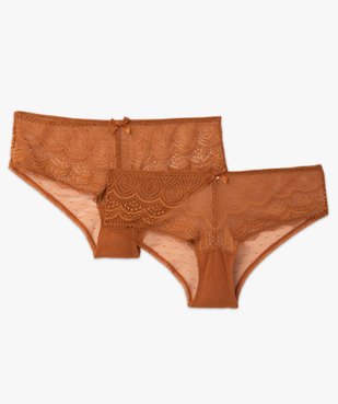 Shorty en dentelle et tulle femme (lot de 2) vue4 - GEMO(HOMWR FEM) - GEMO