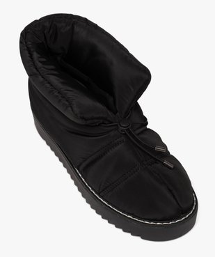 Boots femme unies dessus matelassé style parachute vue5 - GEMO (CASUAL) - GEMO