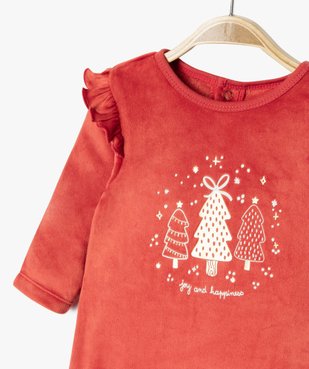 Pyjama de Noël en velours doux imprimé bébé vue2 - GEMO(BB COUCHE) - GEMO