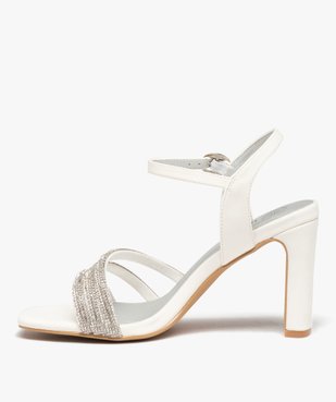 Sandales femme à talon haut et brides strass vue4 - FOLLOW ME - GEMO