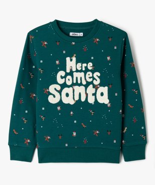 Sweat de Noël avec inscription en maille bouclette garçon vue1 - GEMO (ENFANT) - GEMO