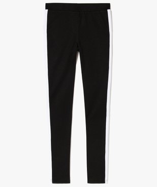 Pantalon fille moulant avec taille élastique et bandes latérales vue2 - GEMO (JUNIOR) - GEMO