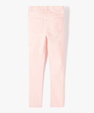 Pantalon skinny uni à taille élastiquée fille vue3 - GEMO 4G FILLE - GEMO