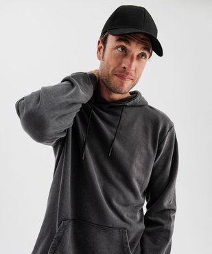 Sweat à capuche et poche kangourou délavé homme vue2 - GEMO (HOMME) - GEMO