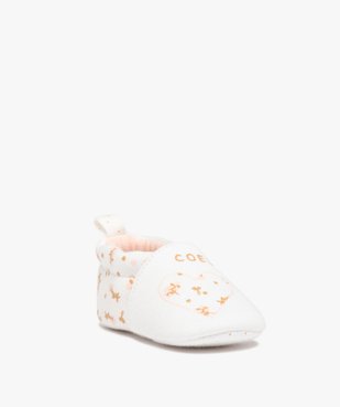 Chaussons de naissance bébé fille en jersey imprimé cœur vue2 - GEMO 4G BEBE - GEMO