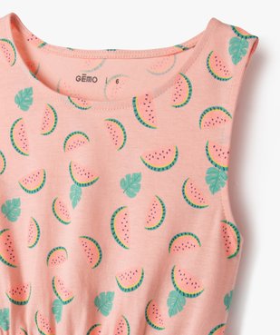 Robe sans manches à motifs fleuris fille vue2 - GEMO (ENFANT) - GEMO