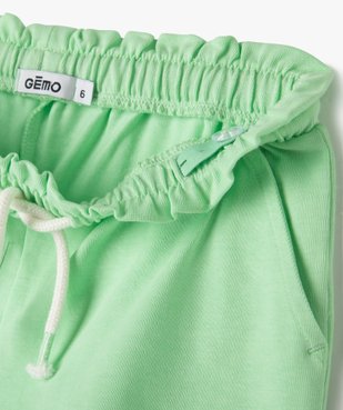 Short en maille avec taille élastique fille vue2 - GEMO 4G FILLE - GEMO