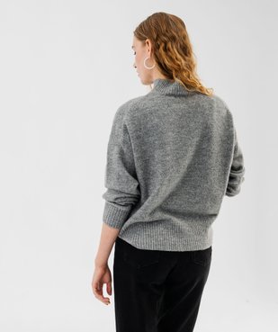 Pull col montant avec couture sur l’avant femme vue3 - GEMO(FEMME PAP) - GEMO