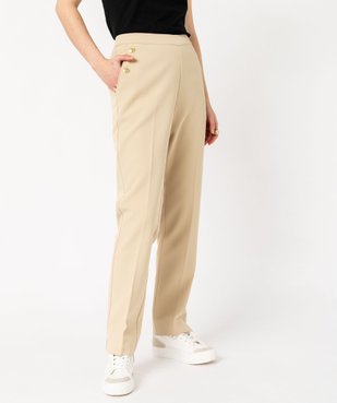 Pantalon avec boutons sur les hanches femme vue1 - GEMO(FEMME PAP) - GEMO