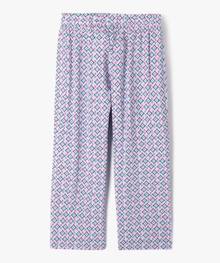 Pantalon large et fluide à motifs fille vue4 - GEMO (ENFANT) - GEMO