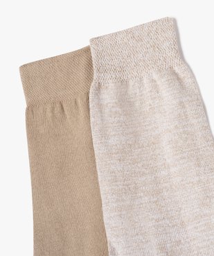 Chaussettes hautes en coton stretch homme (lot de 2) vue2 - GEMO(HOMWR HOM) - GEMO