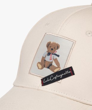 Casquette avec motif nounours brodé femme - LuluCastagnette vue3 - LULUCASTAGNETTE - GEMO