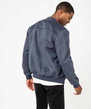 Blouson zippé en suédine homme vue3 - GEMO (HOMME) - GEMO