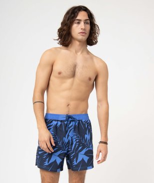 Short de bain homme à motifs feuillages vue2 - GEMO (PLAGE) - GEMO