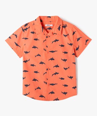 Chemise manches courtes motif requins garçon vue1 - GEMO (ENFANT) - GEMO