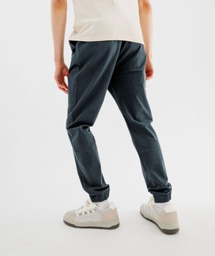 Pantalon jogger en toile de coton homme vue3 - GEMO 4G HOMME - GEMO