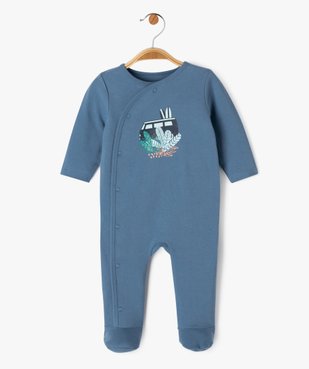 Pyjama dors-bien fermeture devant avec motifs exotiques bébé vue1 - GEMO 4G BEBE - GEMO