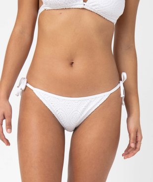 Bas de maillot de bain femme avec dentelle sur l’avant vue1 - GEMO 4G FEMME - GEMO