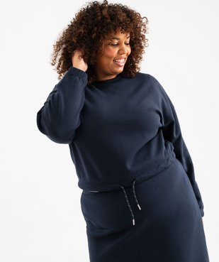 Sweat en maille douce et extensible à taille ajustable femme grande taille vue1 - GEMO (G TAILLE) - GEMO