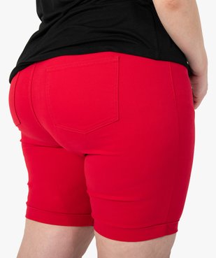 Bermuda femme grande taille en toile extensible coupe ajustée vue2 - GEMO (G TAILLE) - GEMO