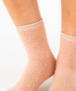 Chaussettes d’intérieur en maille douillette femme (lot de 2) vue5 - GEMO(HOMWR FEM) - GEMO