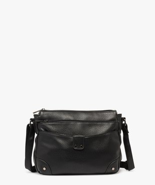 Sac besace compact en matière grainée souple femme vue1 - GEMO (ACCESS) - GEMO