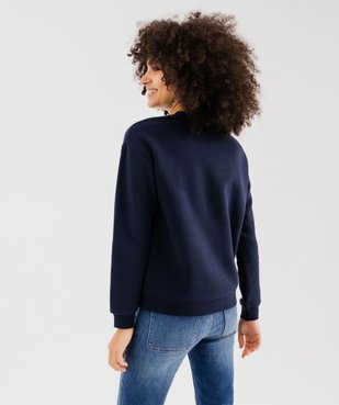 Sweat en molleton imprimé femme - LuluCastagnette vue3 - LULUCASTAGNETTE - GEMO