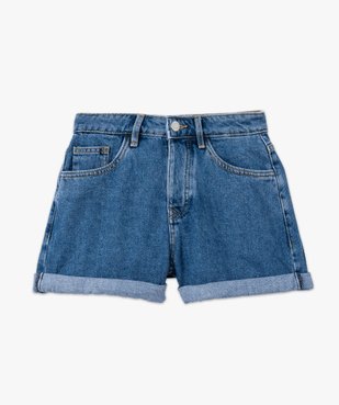 Short en jean ample à revers femme vue4 - GEMO 4G FEMME - GEMO