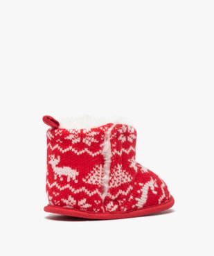 Chaussons de naissance bébé boots de Noël vue4 - GEMO 4G BEBE - GEMO