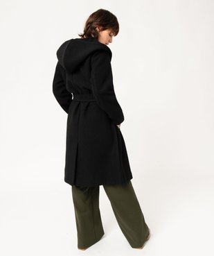 Manteau mi-long à grand col capuche femme vue3 - GEMO(FEMME PAP) - GEMO