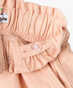 Jupe en jean bébé fille avec taille élastique vue3 - GEMO 4G BEBE - GEMO