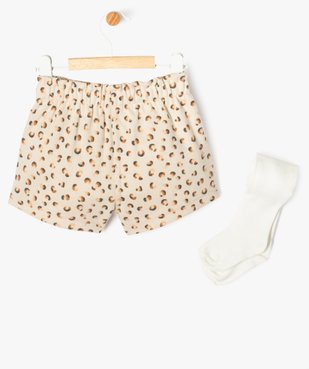 Ensemble 2 pièces short + collants bébé fille vue7 - GEMO(BEBE DEBT) - GEMO