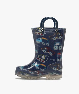 Bottes de pluie bébé garçon à semelle lumineuse avec anses vue3 - BUGGY - GEMO