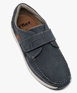 Chaussures bateau homme confort dessus en cuir uni et à scratch vue11 - G'FLEX GEMO FOR GOOD - GEMO