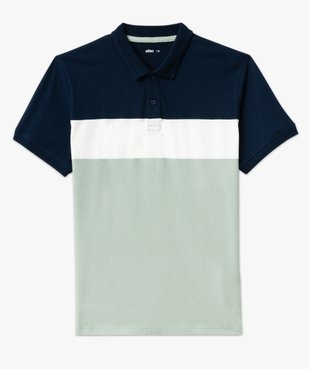 Polo à manches courtes tricolore homme vue4 - GEMO (HOMME) - GEMO