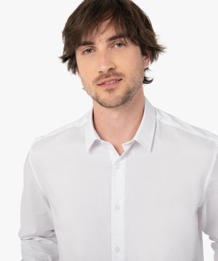 Chemise homme à manches longues coupe Regular en coton stretch vue4 - GEMO (HOMME) - GEMO