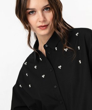 Chemise manches longues à strass femme vue2 - GEMO(FEMME PAP) - GEMO