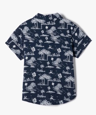 Chemise garçon à manches courtes avec motifs palmiers vue5 - GEMO 4G GARCON - GEMO