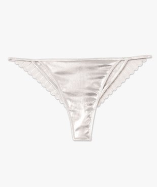 Tanga scintillant avec dos dentelle femme vue4 - GEMO(HOMWR FEM) - GEMO