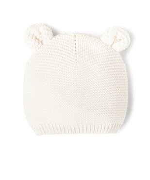 Bonnet bébé de naissance en tricot avec oreilles en relief vue1 - GEMO(BB COUCHE) - GEMO