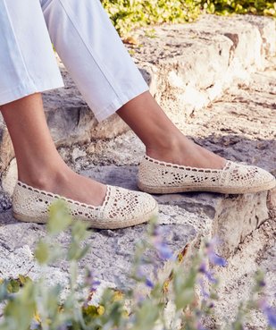 Ballerines femme style espadrilles dessus macramé vue6 - GEMO (SPORTSWR) - GEMO