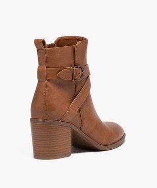 Boots à talon carré et bout amande femme vue4 - GEMO(URBAIN) - GEMO